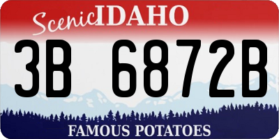 ID license plate 3B6872B