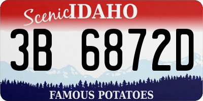 ID license plate 3B6872D