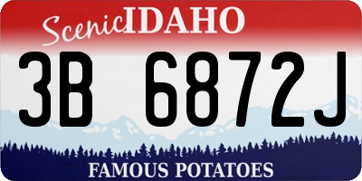 ID license plate 3B6872J