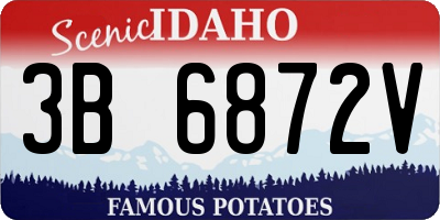 ID license plate 3B6872V