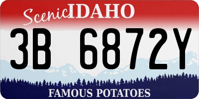 ID license plate 3B6872Y