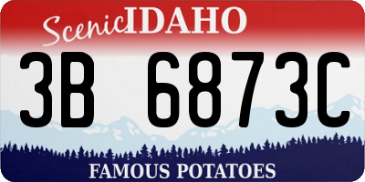 ID license plate 3B6873C