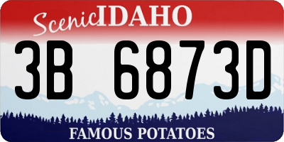 ID license plate 3B6873D