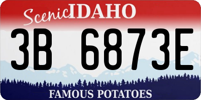 ID license plate 3B6873E
