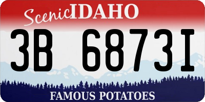 ID license plate 3B6873I