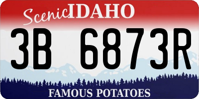 ID license plate 3B6873R