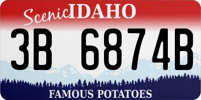 ID license plate 3B6874B