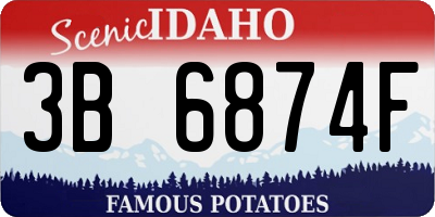 ID license plate 3B6874F