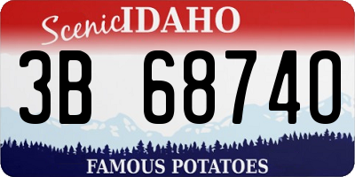 ID license plate 3B6874O