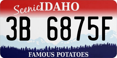 ID license plate 3B6875F