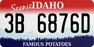 ID license plate 3B6876D
