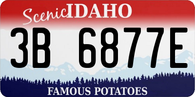 ID license plate 3B6877E