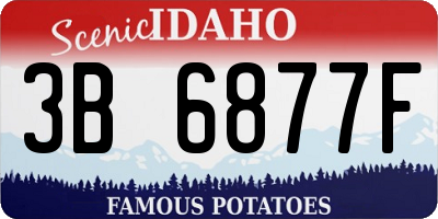 ID license plate 3B6877F