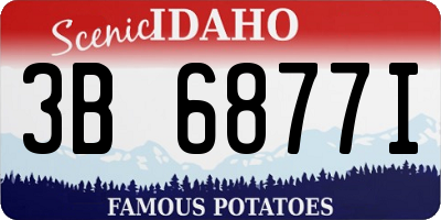 ID license plate 3B6877I