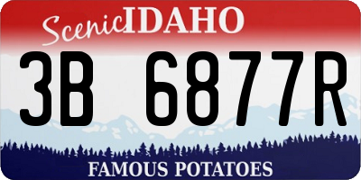 ID license plate 3B6877R