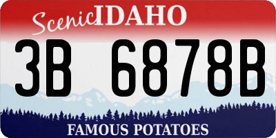 ID license plate 3B6878B