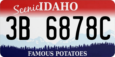 ID license plate 3B6878C