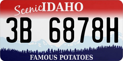 ID license plate 3B6878H