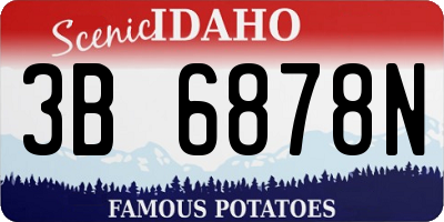 ID license plate 3B6878N