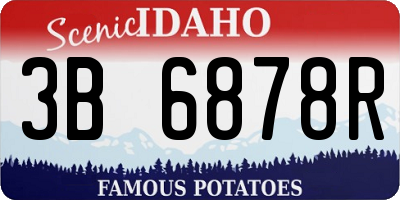 ID license plate 3B6878R