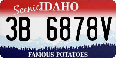 ID license plate 3B6878V