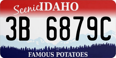 ID license plate 3B6879C