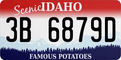 ID license plate 3B6879D