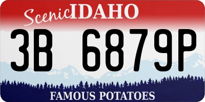 ID license plate 3B6879P