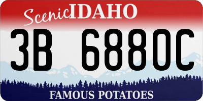 ID license plate 3B6880C