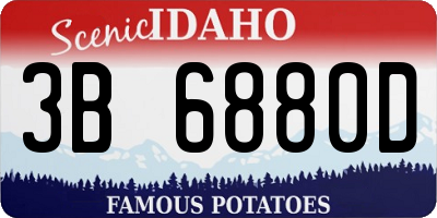 ID license plate 3B6880D
