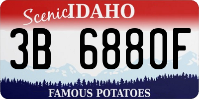 ID license plate 3B6880F