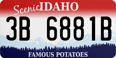 ID license plate 3B6881B