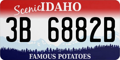 ID license plate 3B6882B