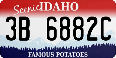 ID license plate 3B6882C