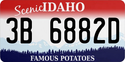 ID license plate 3B6882D