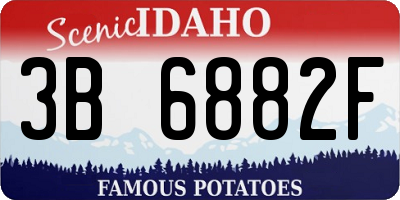 ID license plate 3B6882F