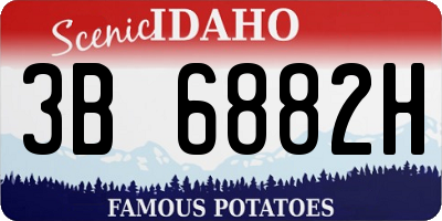 ID license plate 3B6882H
