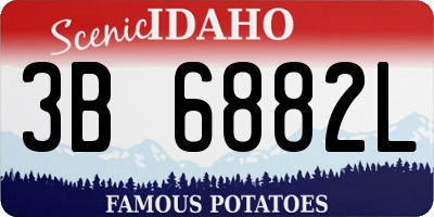 ID license plate 3B6882L