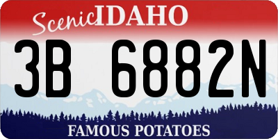 ID license plate 3B6882N