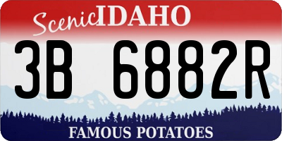 ID license plate 3B6882R