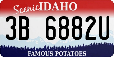 ID license plate 3B6882U