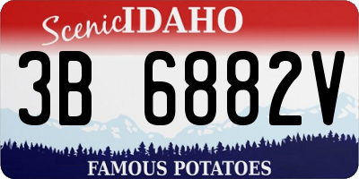 ID license plate 3B6882V