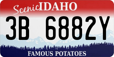 ID license plate 3B6882Y