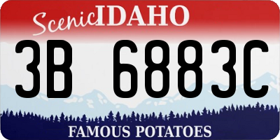 ID license plate 3B6883C