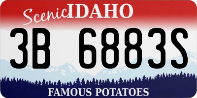 ID license plate 3B6883S