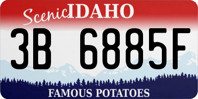 ID license plate 3B6885F