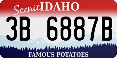 ID license plate 3B6887B