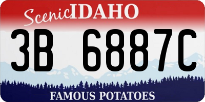 ID license plate 3B6887C