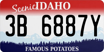 ID license plate 3B6887Y