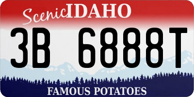 ID license plate 3B6888T
